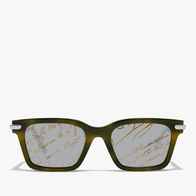 Lunettes De Soleil Radiant En Acétate, KHAKI + SCRITTO GOLD, hi-res 1