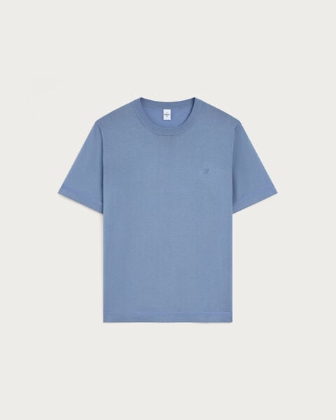 B-Thabor Embroidery Short-Sleeves Crewneck, Dark Woad, hi-res