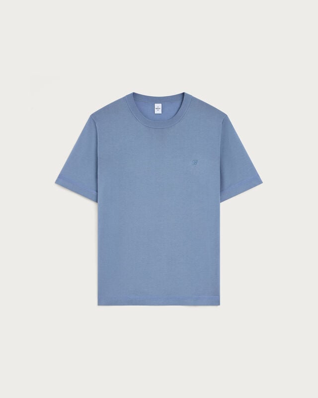 B-Thabor Embroidery Short-Sleeves Crewneck, Dark Woad, hi-res