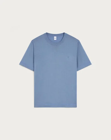 B-Thabor Embroidery Short-Sleeves Crewneck, Dark Woad, hi-res