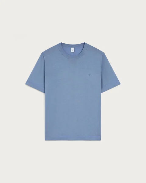 B-Thabor Embroidery Short-Sleeves Crewneck, Dark Woad, hi-res