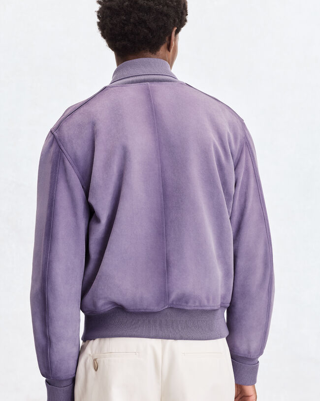 Leather Patina Bomber, Pastel Lilac, hi-res