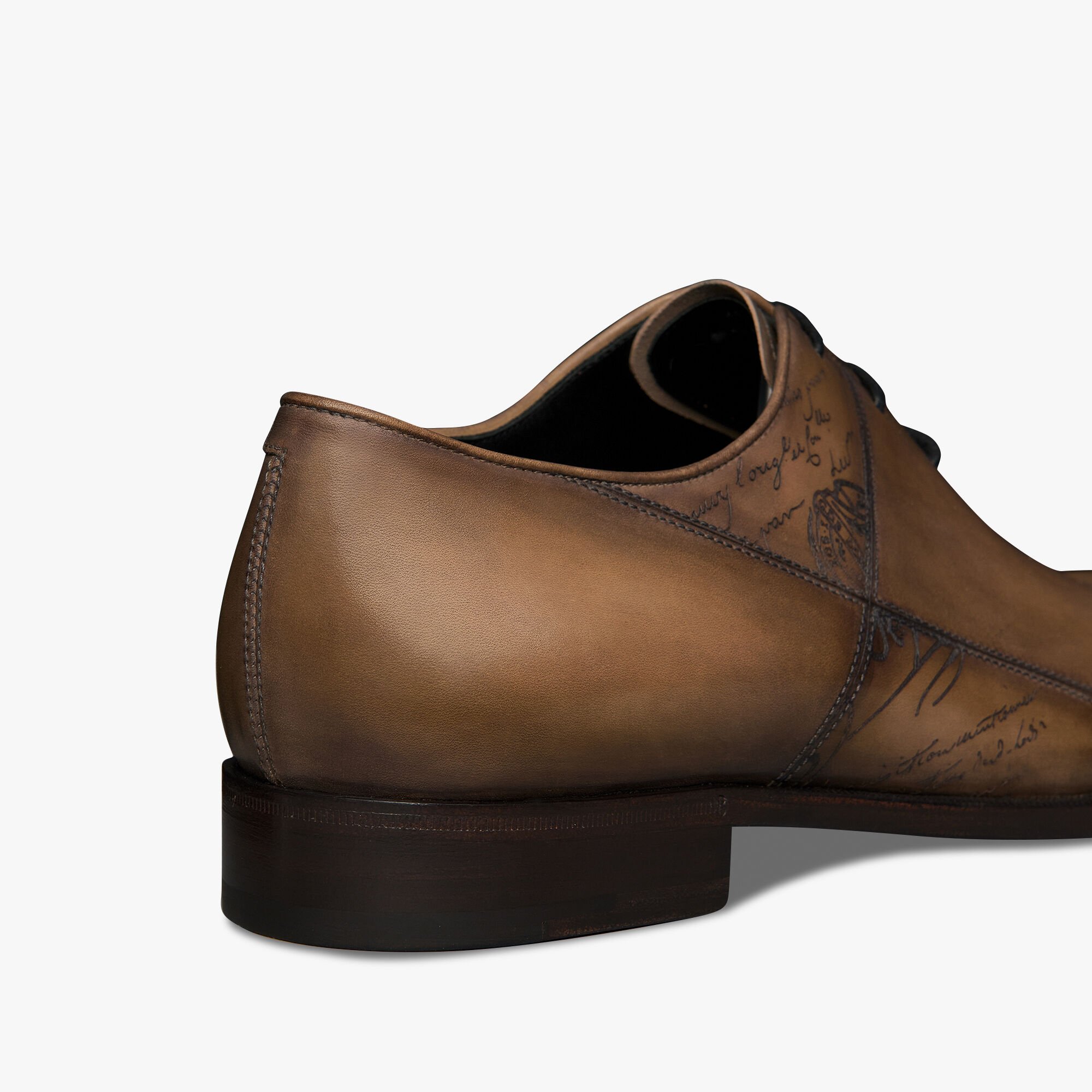 Alessandro Demesure Patchwork Scritto Leather Oxford, OLIVE, hi-res 5