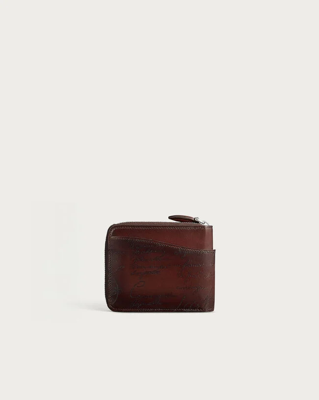 イタウバ スクエア グラディアント コンパクトジップウォレット, Legno Bruciato, hi-res