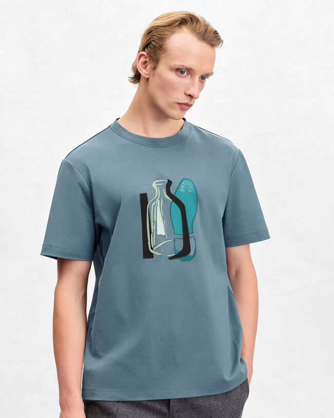 Berluti Artwork Collage T-shirt, Stone Blue, hi-res