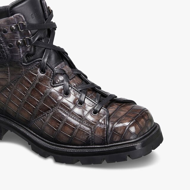 Brunico Alligator Leather Boot, BUFFALO, hi-res 6
