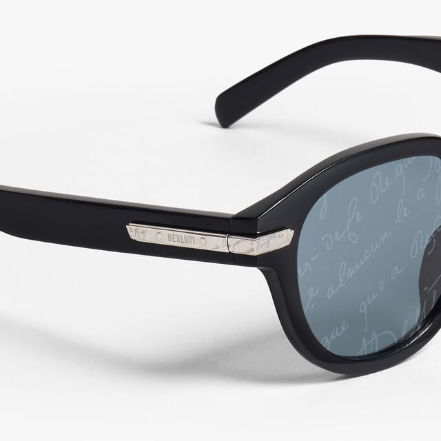 Sunrise Acetate Sunglasses, BLACK + GREY SCRITTO SILVER, hi-res 3