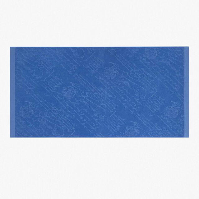 Cotton Scritto Beach Towel, BLUE HAWAI, hi-res 2