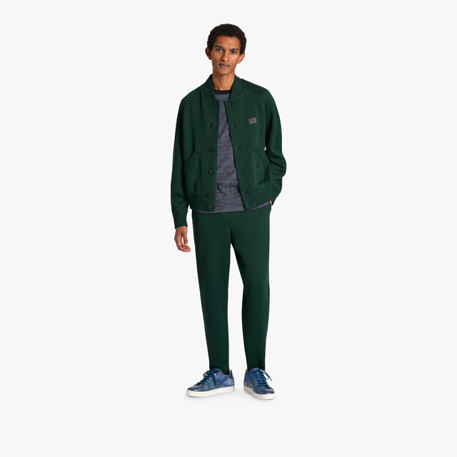 Wool Double Face Scritto Trousers, DEEP GREEN, hi-res 4