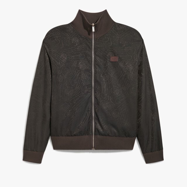 Blouson Réversible en Laine & Nylon Scritto, EARTH BROWN, hi-res 1
