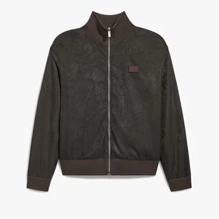 Blouson Réversible en Laine & Nylon Scritto, EARTH BROWN, hi-res