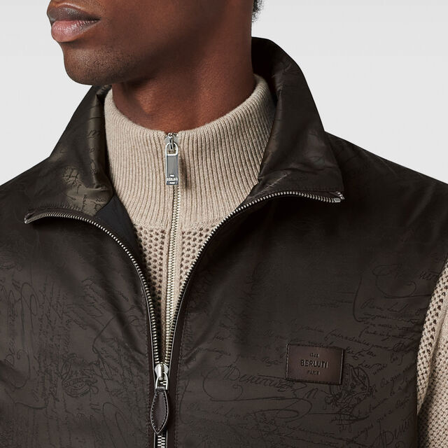 Scritto Nylon Padded Gilet, EARTH BROWN, hi-res 5