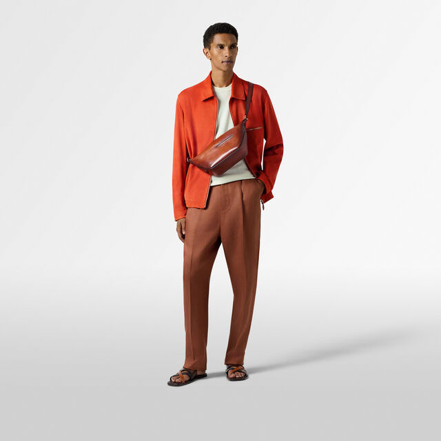 Toujours Soft Zipped Hobo Xs Leather Messenger, ARANCIO VERMIGLIO, hi-res 9