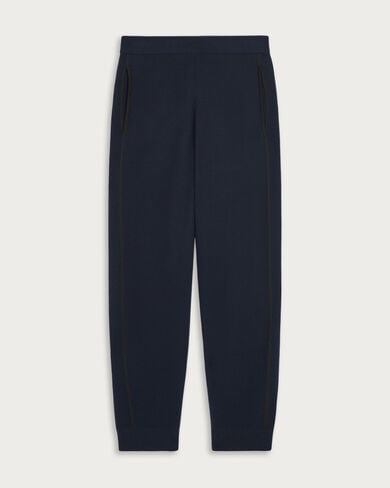 レザーディテール シャドウ ジョグパンツ, Navy, hi-res