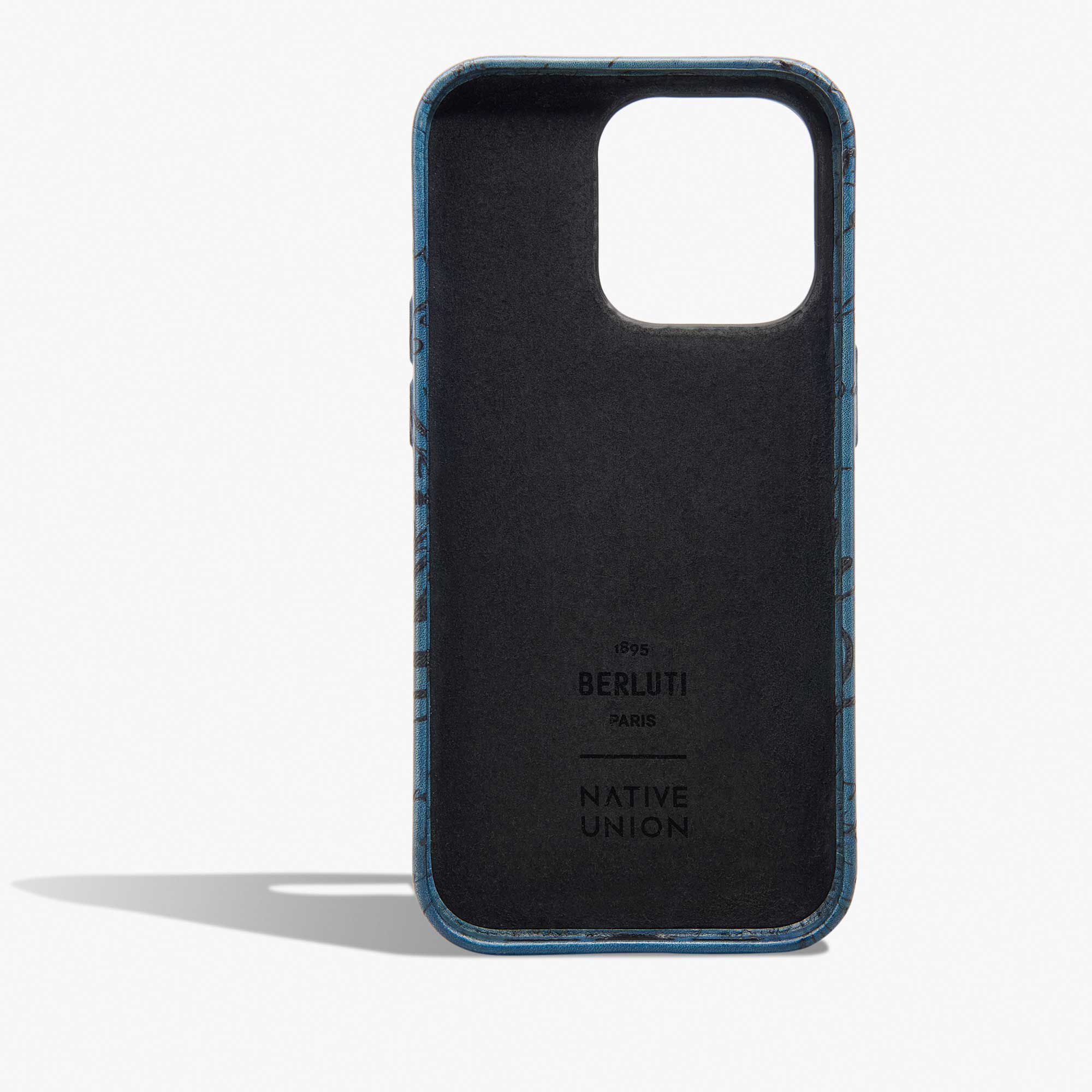 Scritto Leather iPhone 15 Pro Case | Berluti US