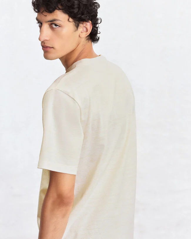 Scritto Piqu&eacute; T-shirt, Off White, hi-res