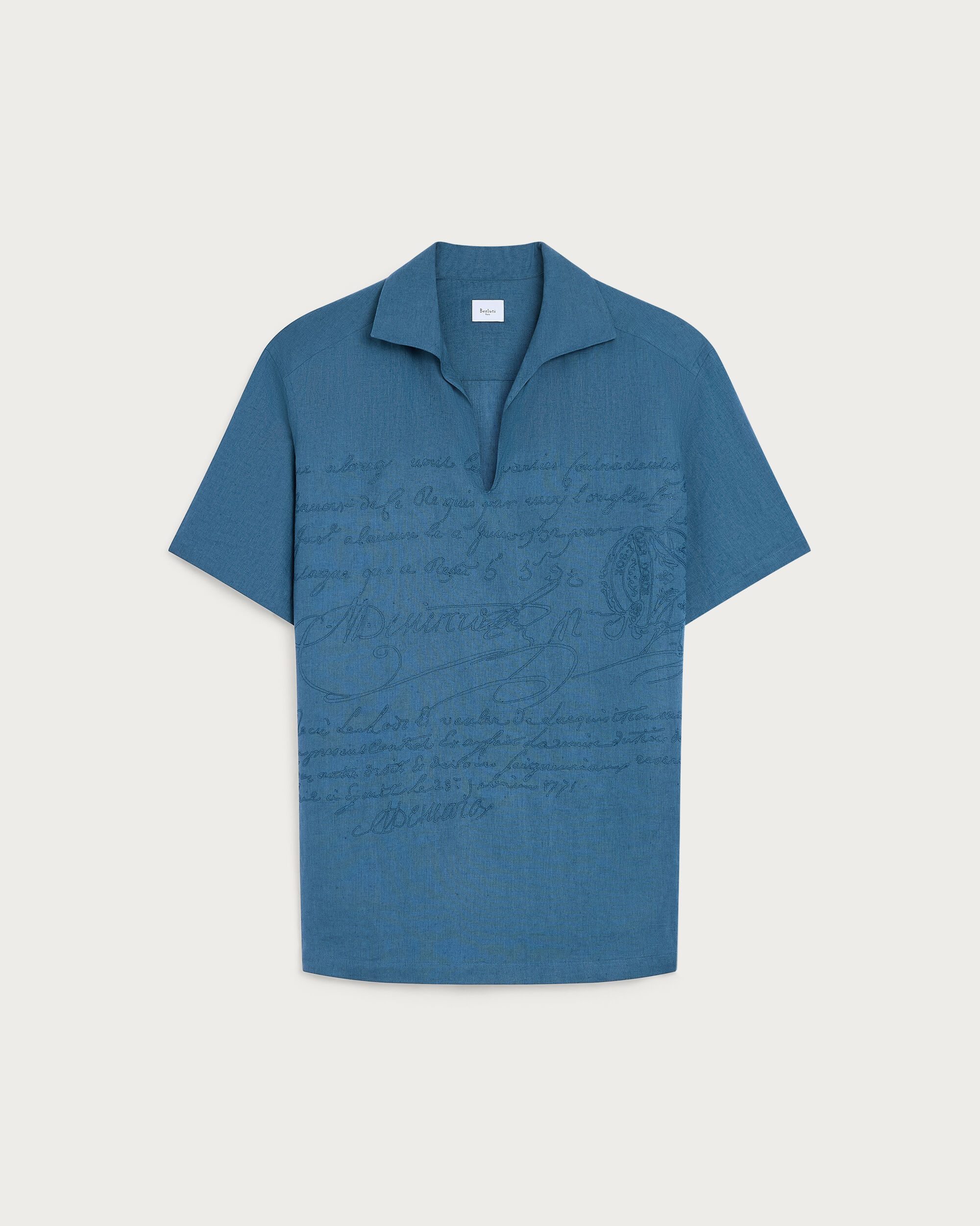 Scritto Embroidery Vareuse, Dim Blue, hi-res