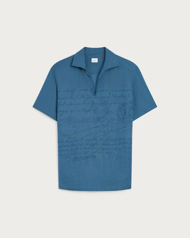 Scritto Embroidery Vareuse, Dim Blue, hi-res