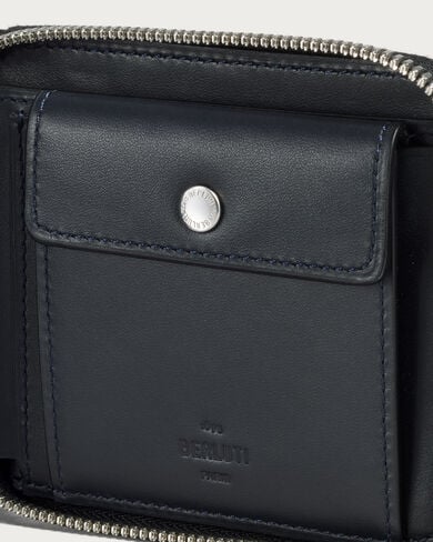 Itauba Square Compact Zipped Wallet, Bleu Brume, hi-res