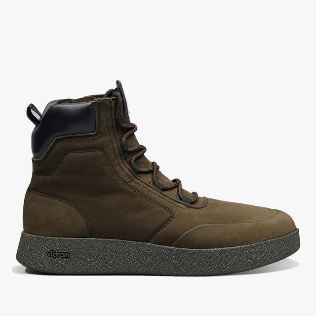 Outdoor Nubuck Leather Boot, MILITARI GREEN, hi-res 1
