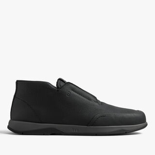 Echappee Soft Grained Calf Leather Slip-On, BLACK, hi-res