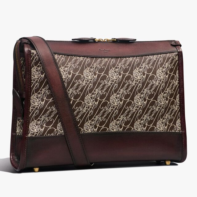 Sac Bandoulière Musette En Toile Marbeuf, DARK BROWN + MADURO, hi-res 3