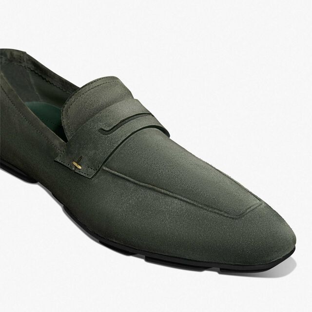 Lorenzo Drive Camoscio Leather Loafer, FORESTA, hi-res 6
