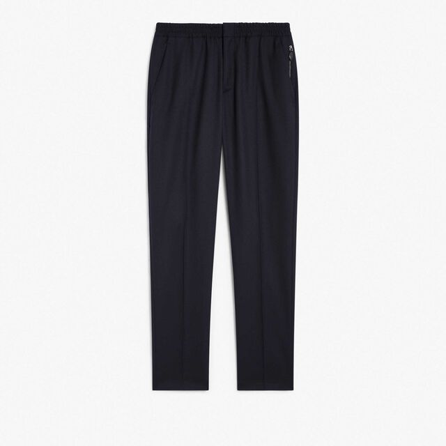 Wool Drawstring Pants, COLD NIGHT BLUE, hi-res 1
