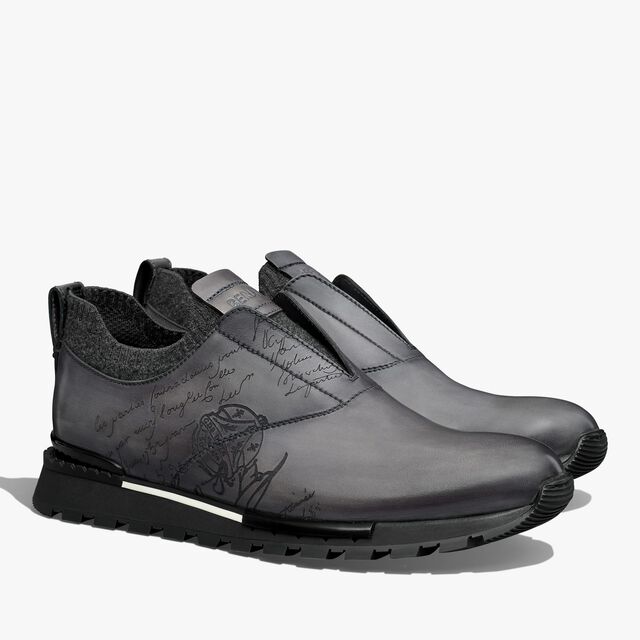 Fast Track Scritto Leather Sneaker, LIGHT ALUMINIO, hi-res 2