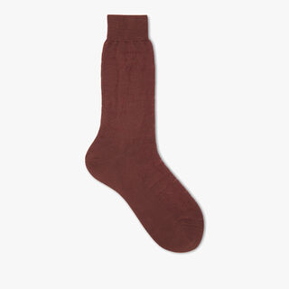 Cotton Scritto Socks, LIGHT WINE LEES, hi-res