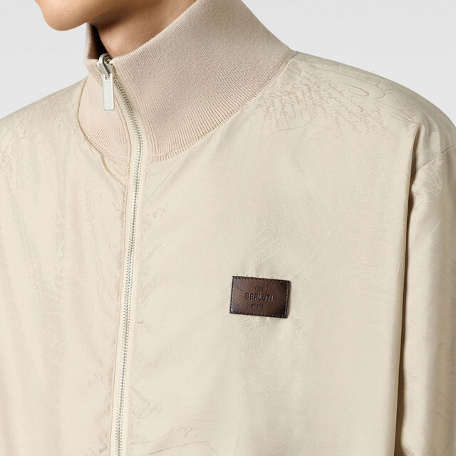 Reversible Scritto Nylon Wool Tracksuit, NATURAL BEIGE, hi-res 5