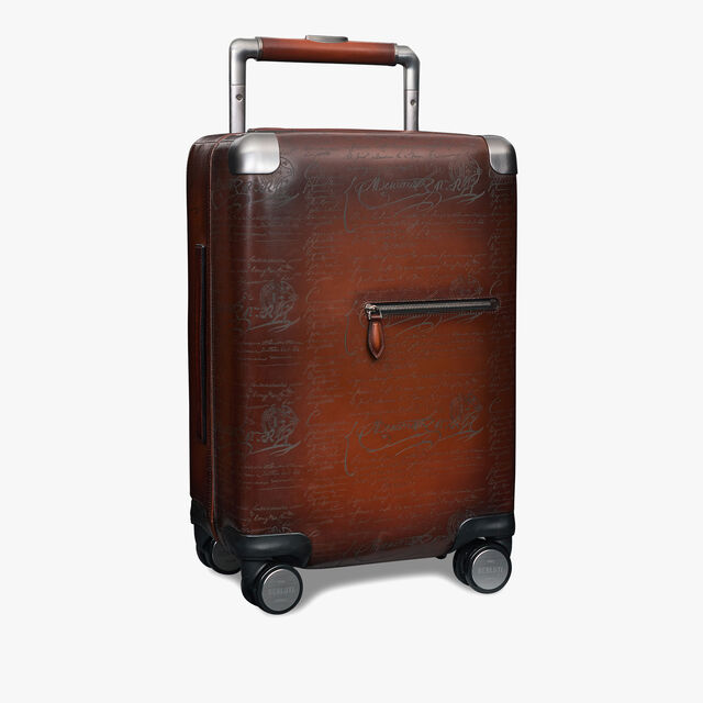 Formula 1005 Scritto Leather Rolling Suitcase, CACAO INTENSO, hi-res 2