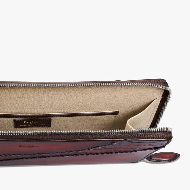 Nino GM Scritto Leather Clutch, SAINT EMILION, hi-res 6