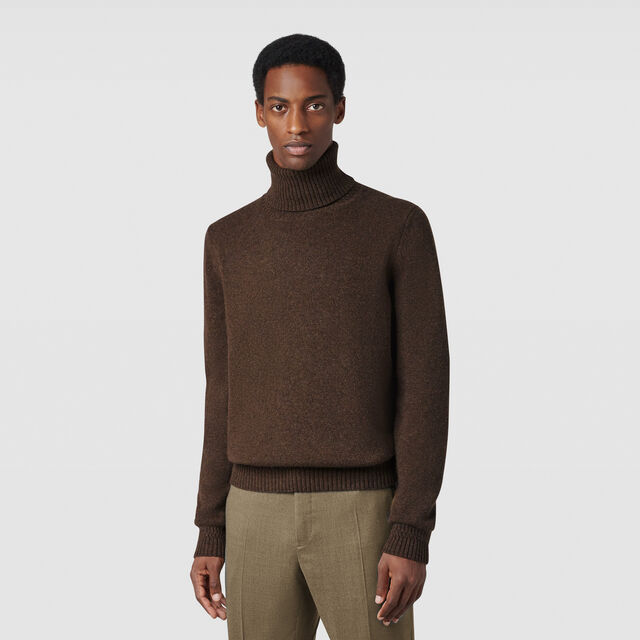 Classic Cashmere Turtleneck, EARTH BROWN, hi-res 2