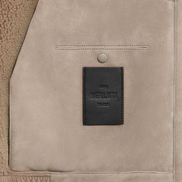 Shearling Blouson, GRAY BEIGE, hi-res 8