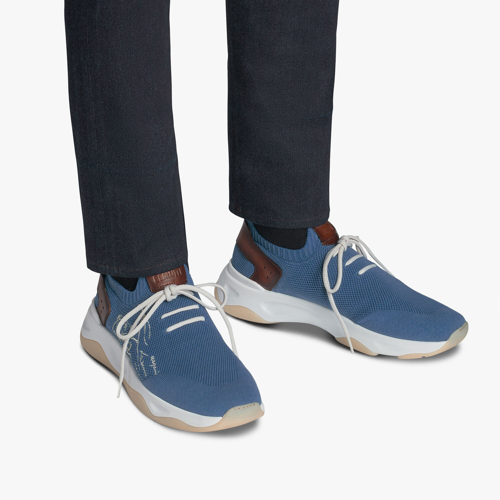 Shadow Knit And Leather Sneaker