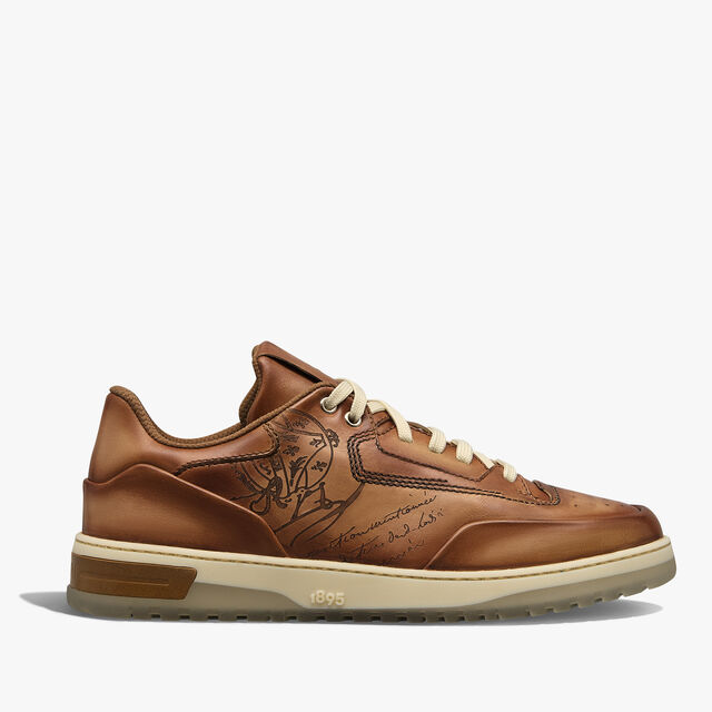 Playoff Scritto Venezia Calf Leather Sneaker, CACHEMIRE, hi-res 1