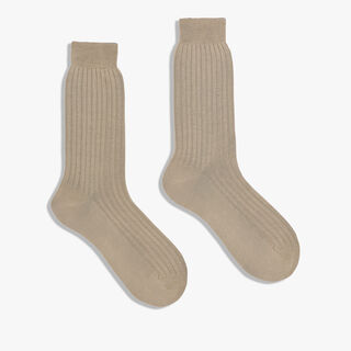 Classic Plain Socks , NATURAL BEIGE, hi-res