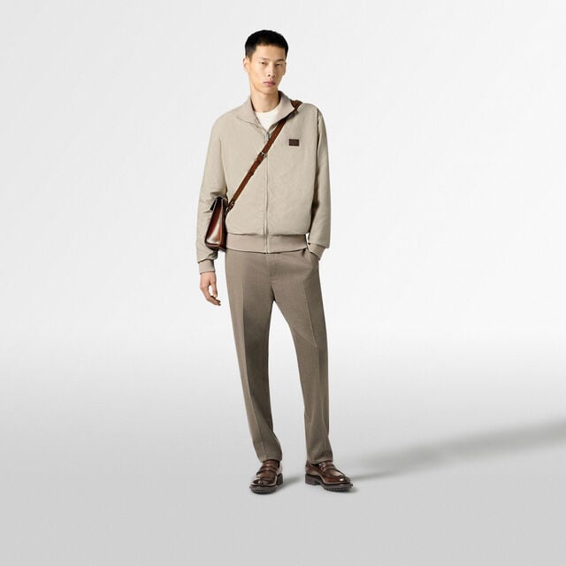 Blouson Reversible en Laine & Nylon Scritto, NATURAL BEIGE, hi-res 4