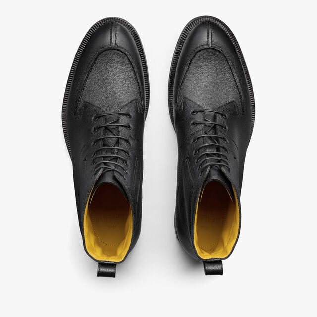 New Oslo粒面小牛皮靴 , BLACK, hi-res 3