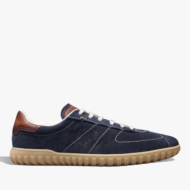 Trainer Suede Calf Sneaker, NAVY, hi-res 1