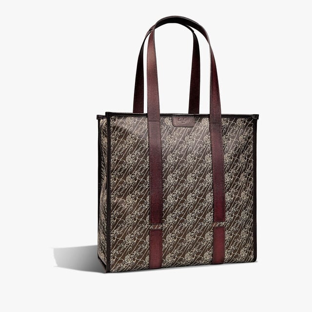 Cabas De Voyage Toile Marbeuf Tote Bag, DARK BROWN + MADURO, hi-res 3