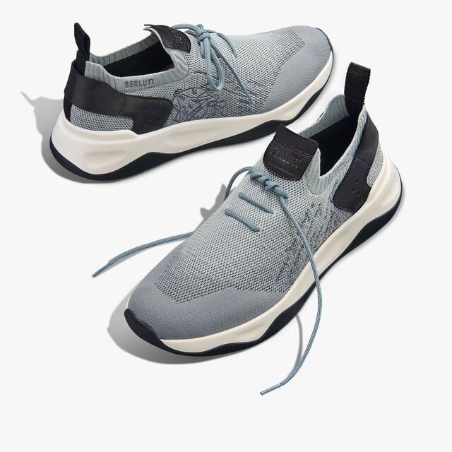 シャドウ ニット＆レザースニーカー, GRADIANT LIGHT BLUE, hi-res 7