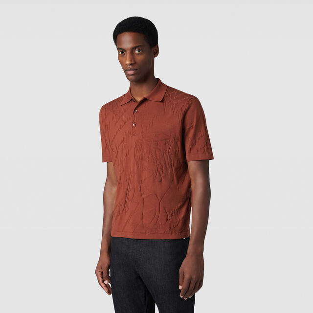 Diagonal Scritto Polo, CHESTNUT BROWN, hi-res 2