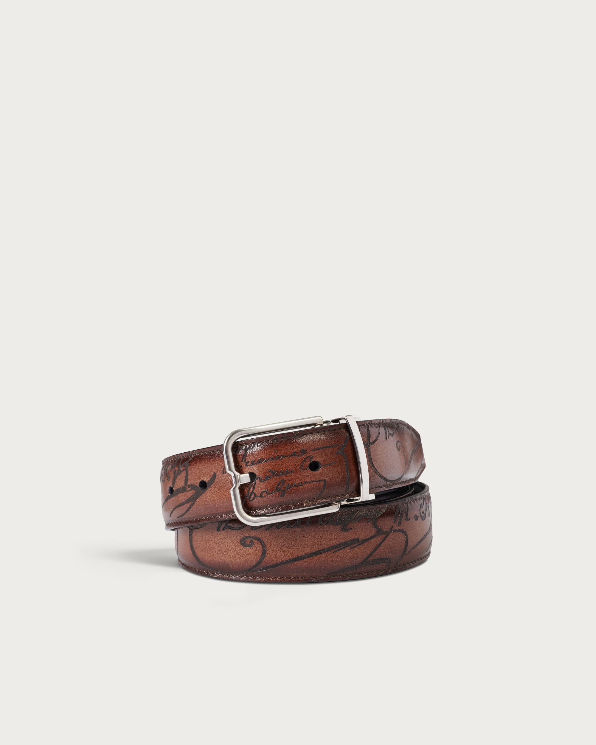 Essence Reversible Belt, Nero & Tobacco Bis, hi-res