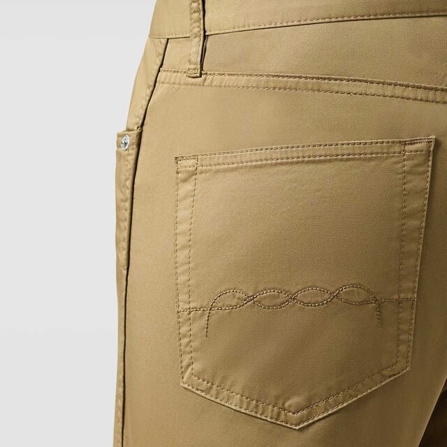 Pantalon Slim En Denim Teint, GOLDEN BRONZE, hi-res 5