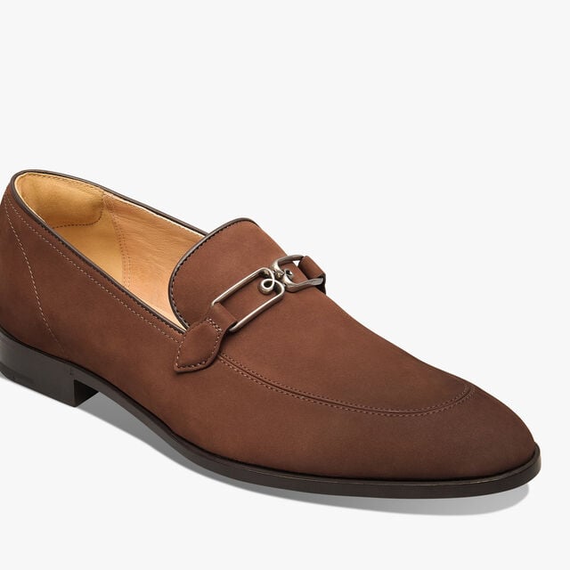 B Volute Nubuck Leather Loafer, MARRONE CASTAGNA, hi-res 6