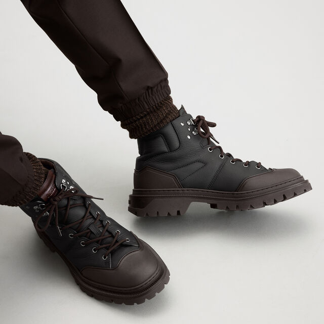 Brunico Parcours鹿皮和橡胶靴, BLACK, hi-res 2