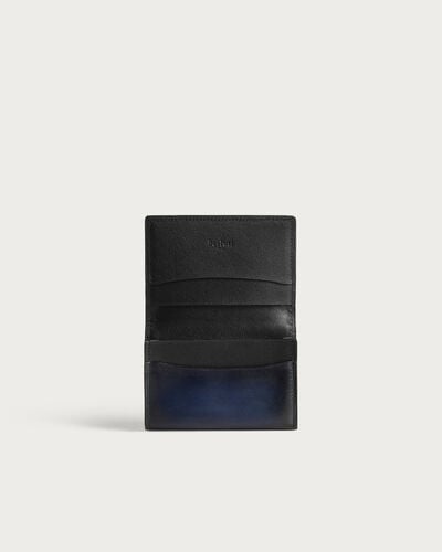 Imbuia Gaspard Card Holder, Nero Blu, hi-res