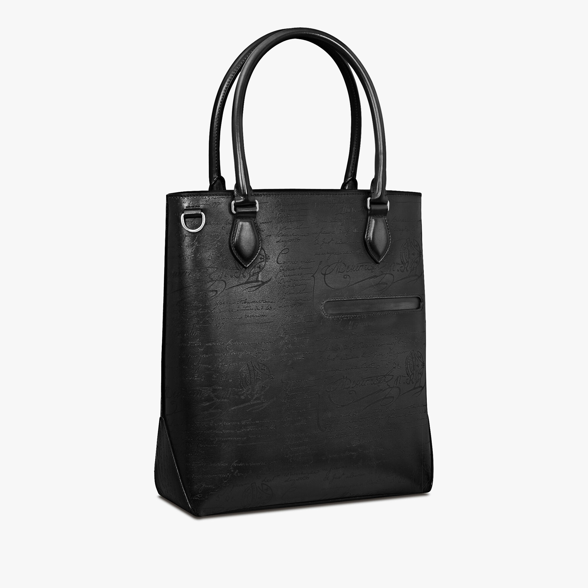 Vertical leather tote bag sales